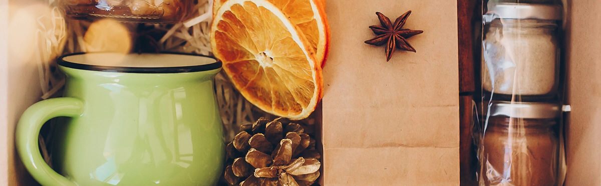 A mug and orange peels